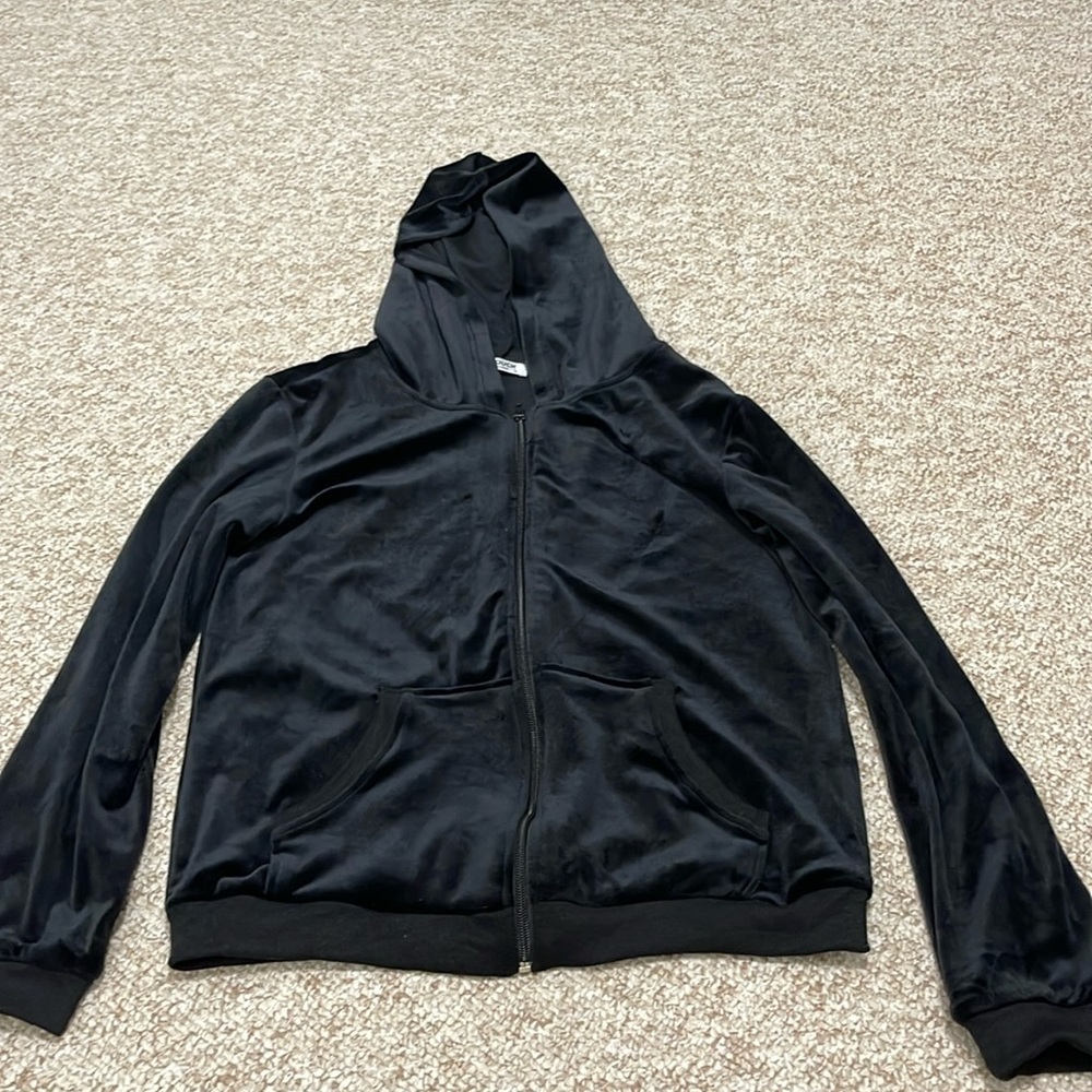 Hot Touch Black Velvet Jacket Size M
